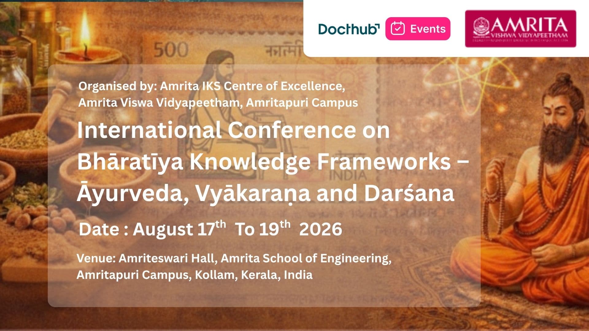 International Conference on Bhāratīya Knowledge Frameworks – Āyurveda, Vyākaraṇa and Darśana